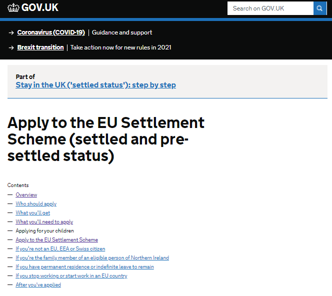 Apply to the EU Settlement Scheme Study Links StudyLinks
