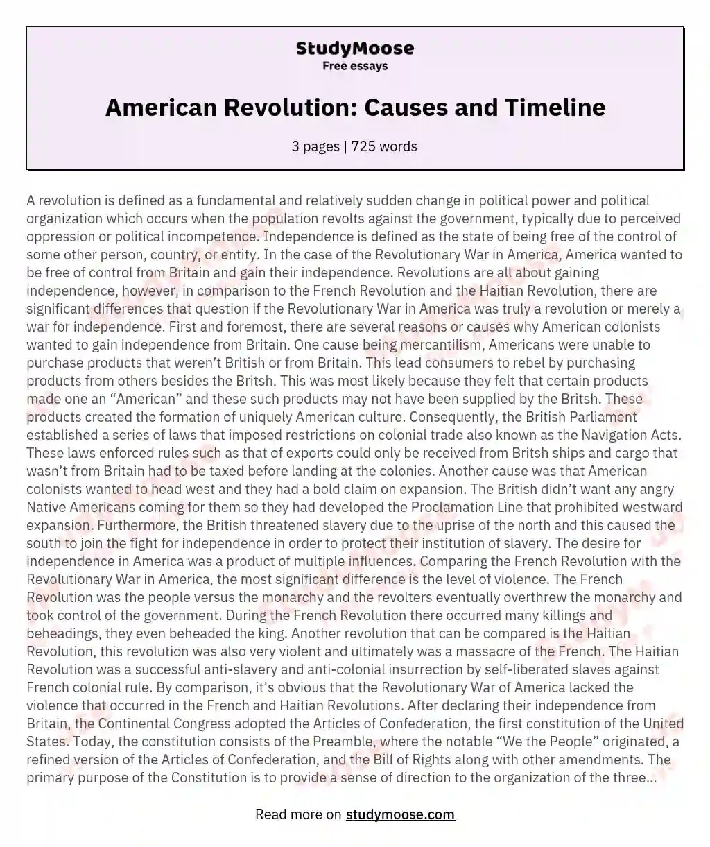 💣 Causes of the american revolution essay. Causes of the American