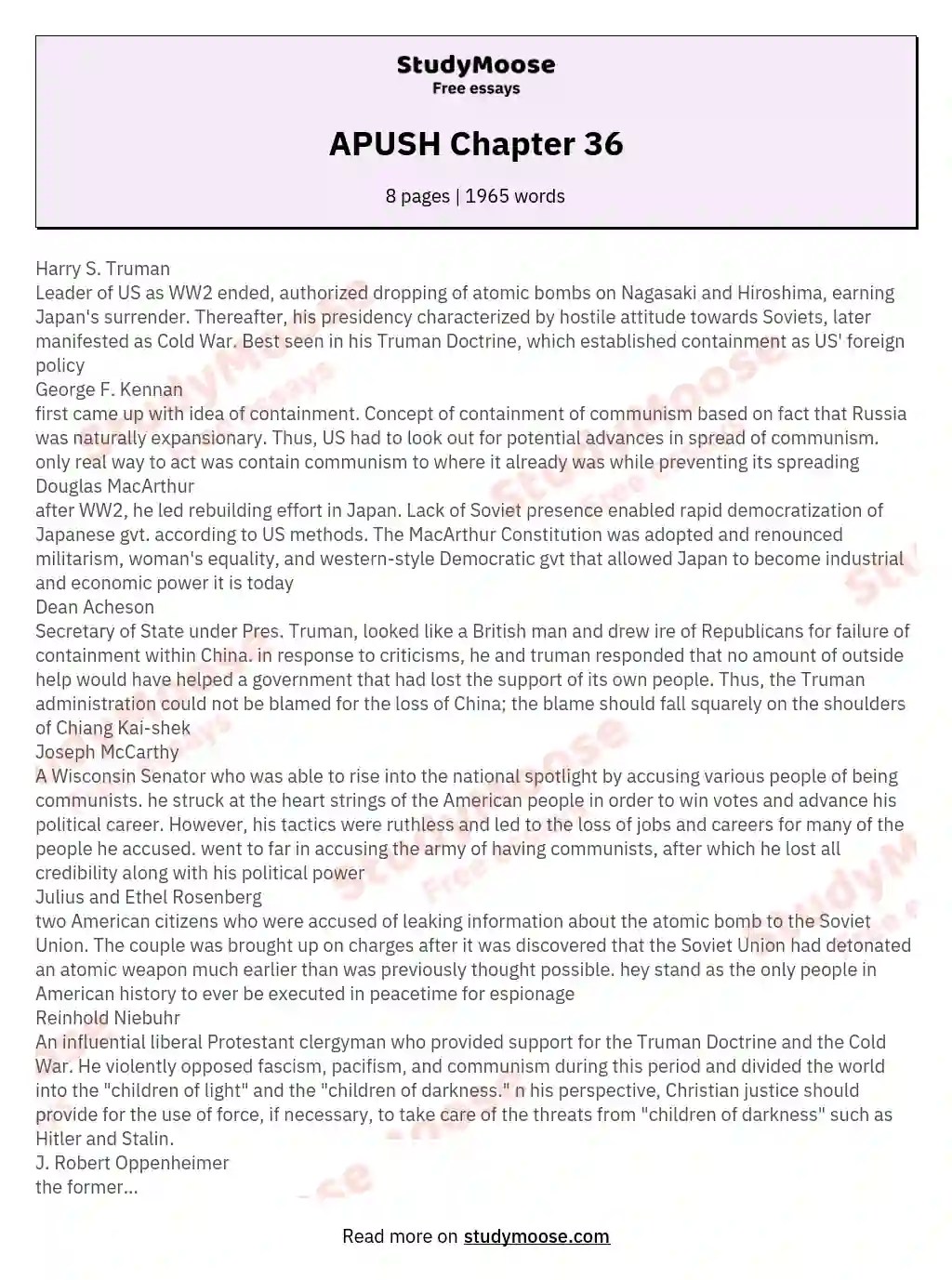 24+ Apush Chapter 36 Notes KaseyFredrick