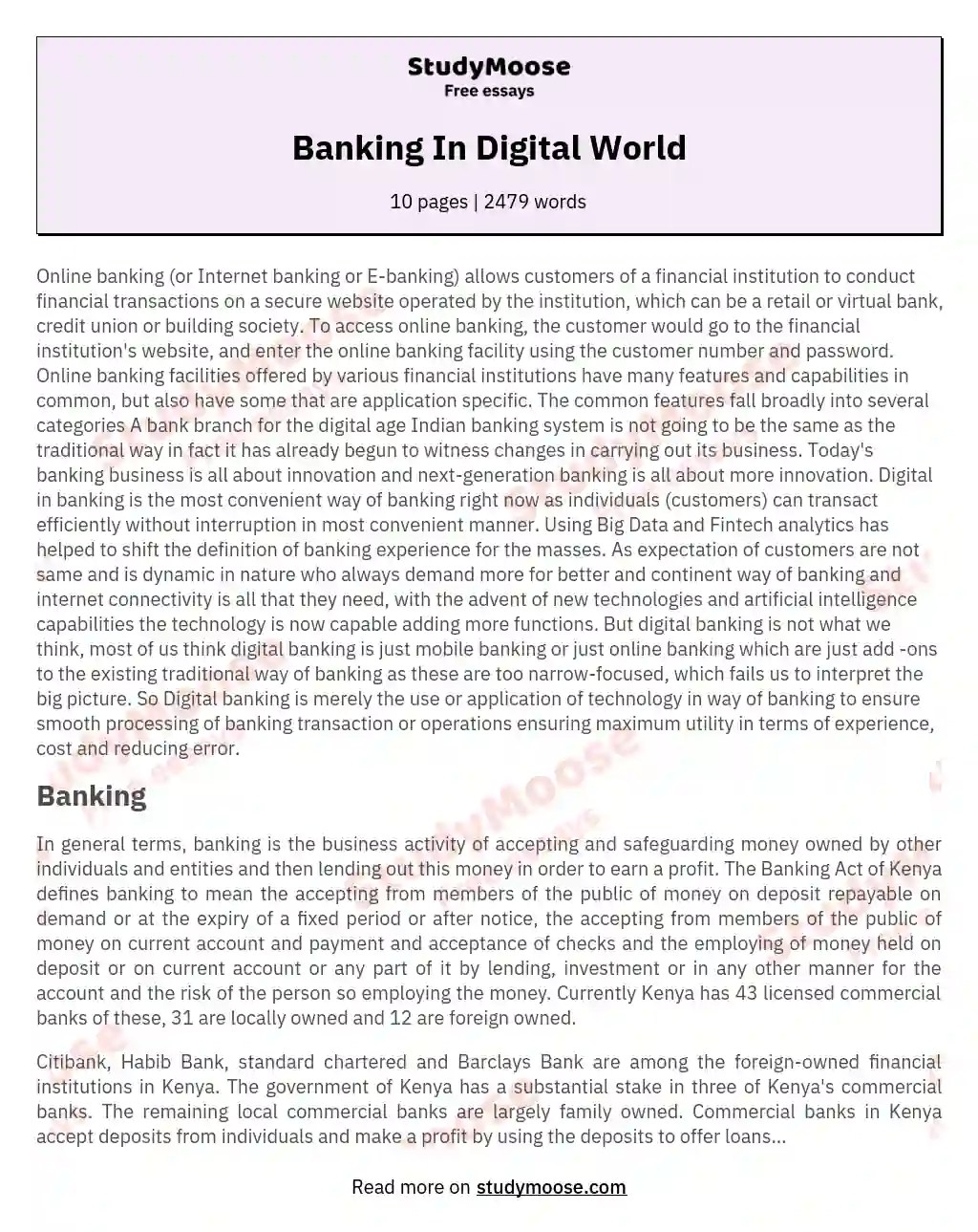 ⚡ Simple essay on e banking. Online Banking Essay Examples. 20221026