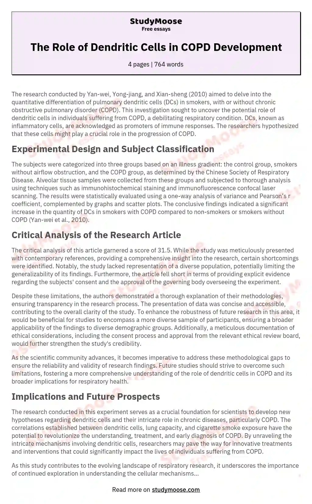Critical Analysis of Quantitative Research Research Paper Example