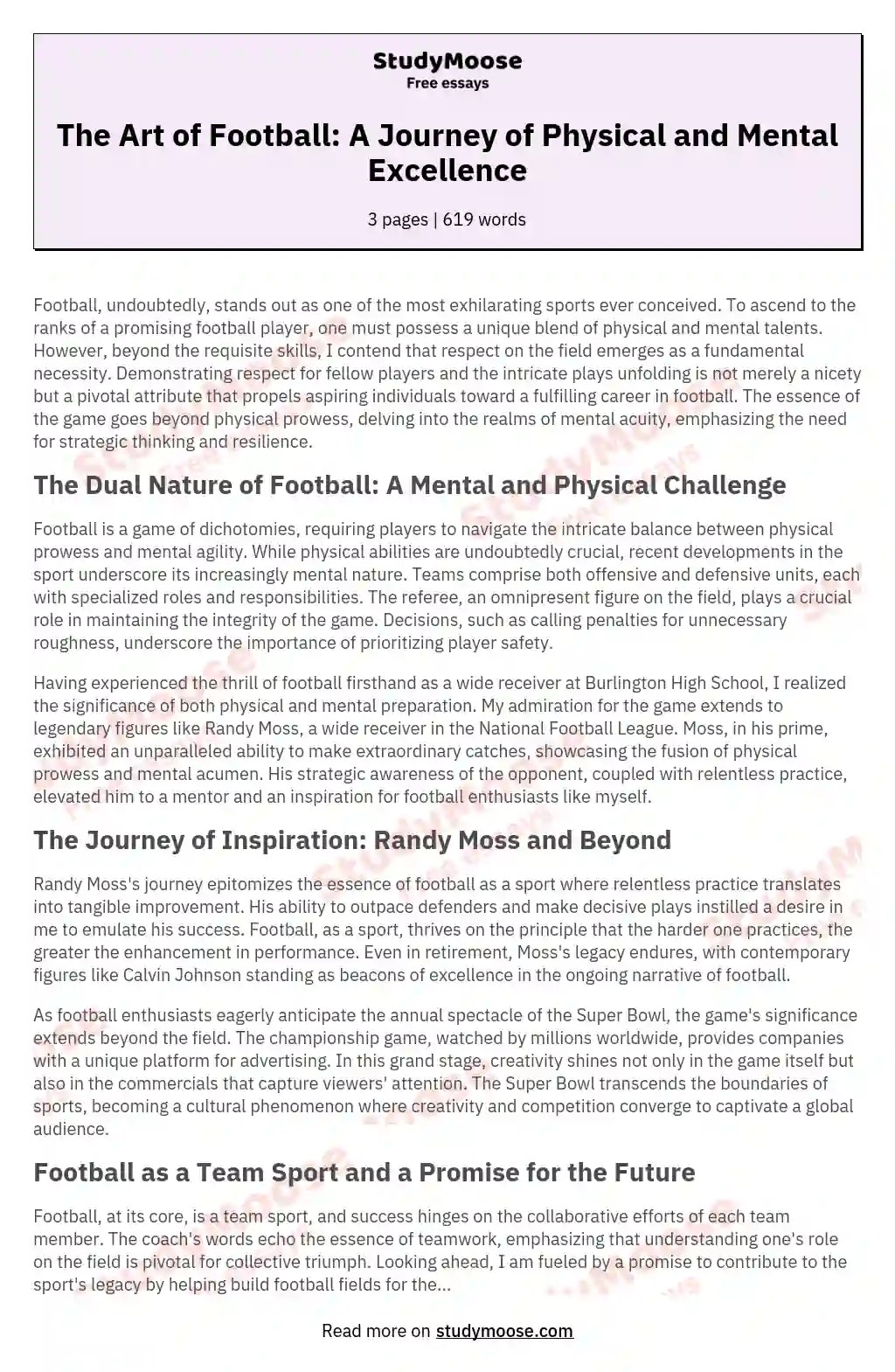 The Art of Football A Journey of Physical and Mental Excellence Free