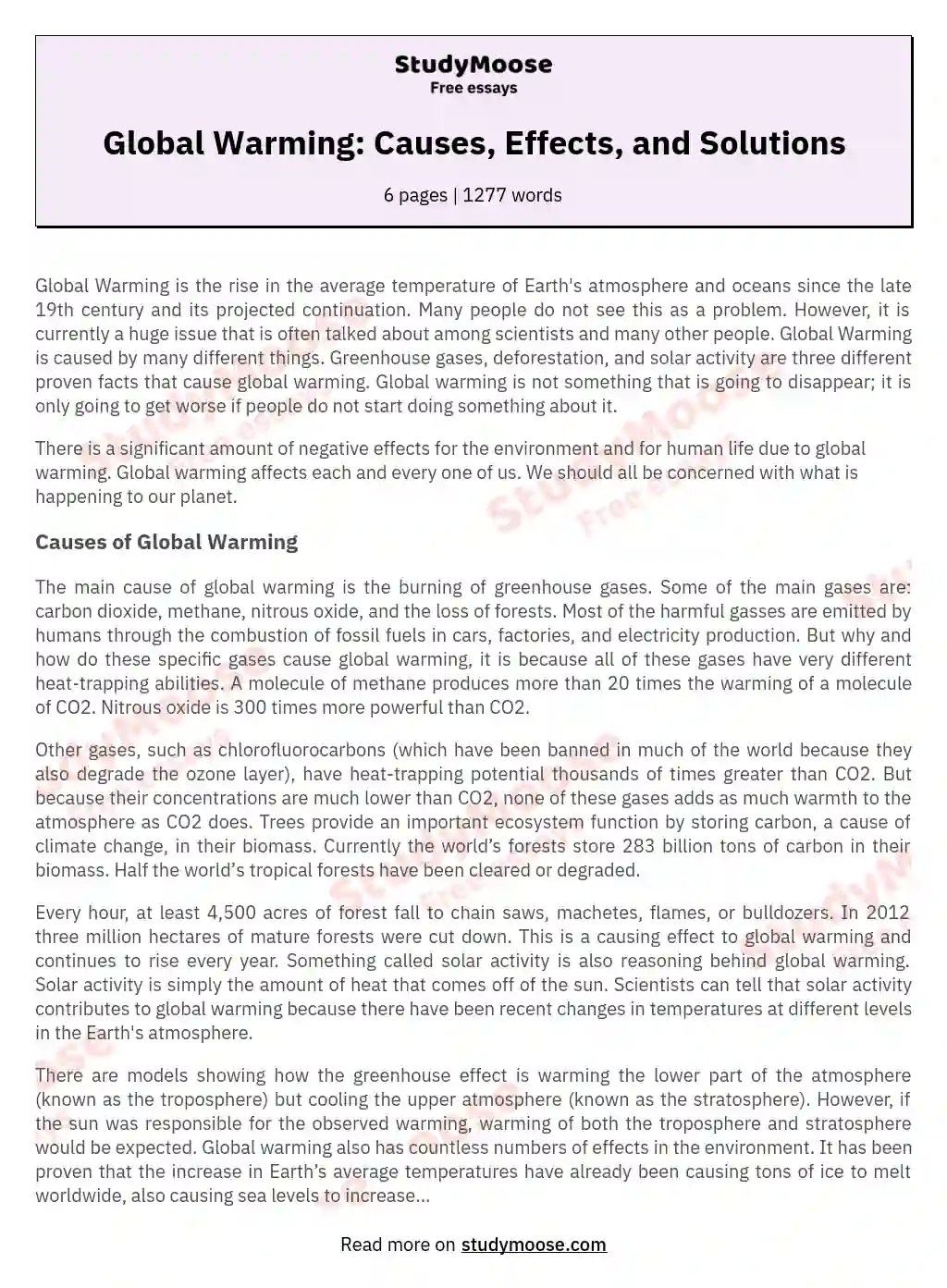 🌈 Global warming problems and solutions essay. Causes, Effects and