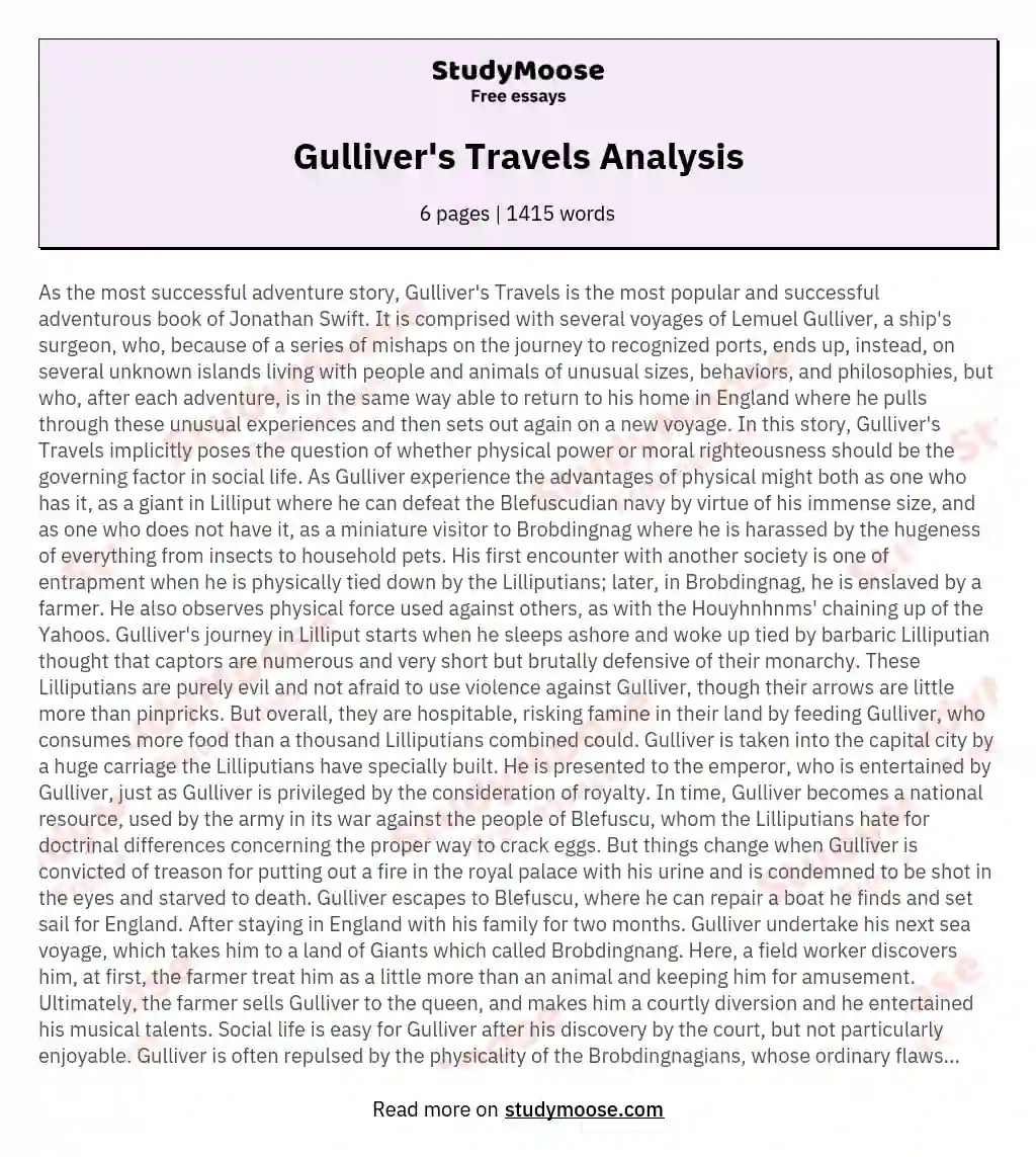 🏷️ Lilliput gullivers travels summary. Gulliver’s Travels Full Book