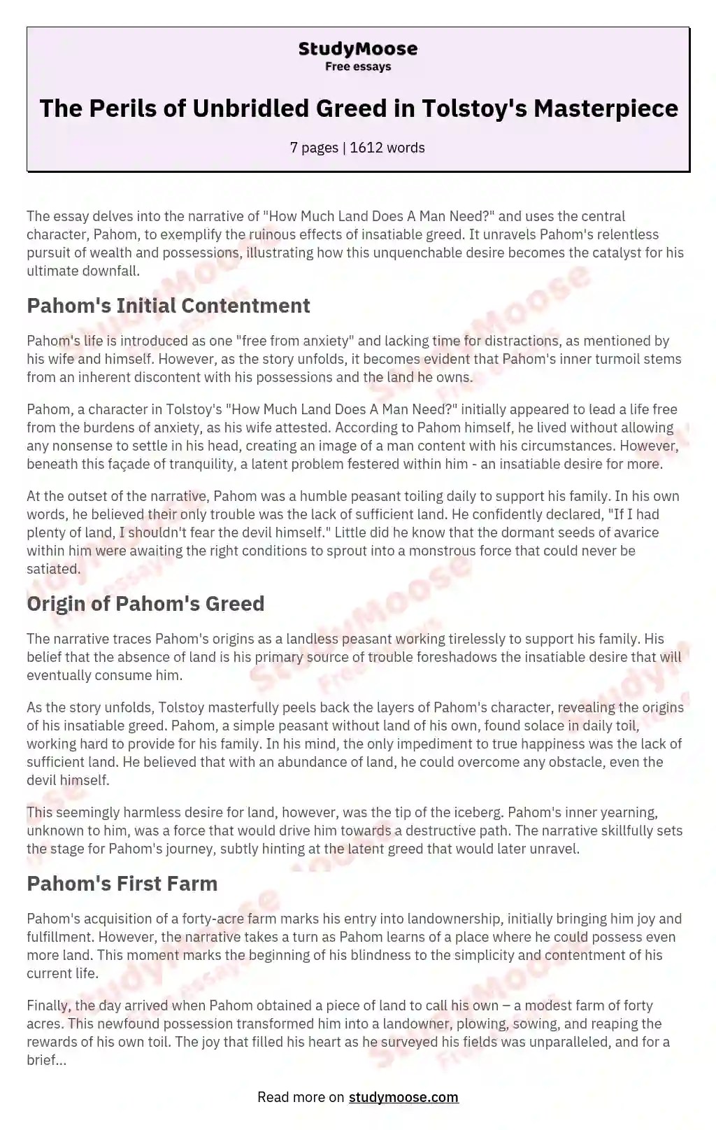 Update more than 70 character sketch of pahom latest in.eteachers