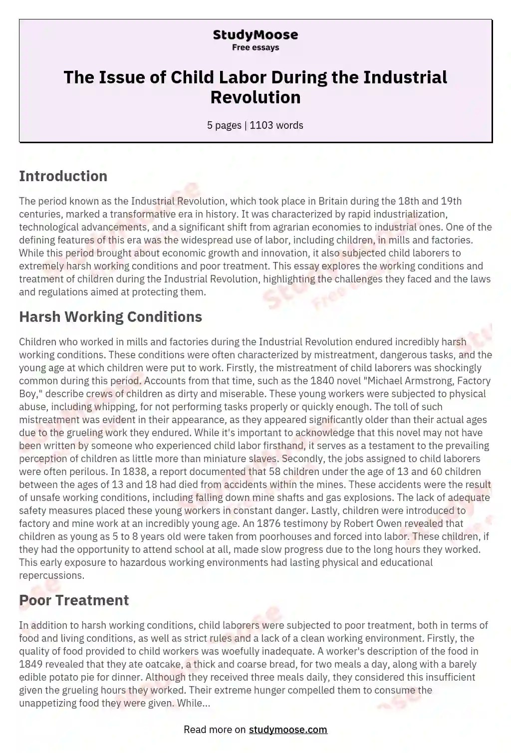 British Industrial Revolution Dbq