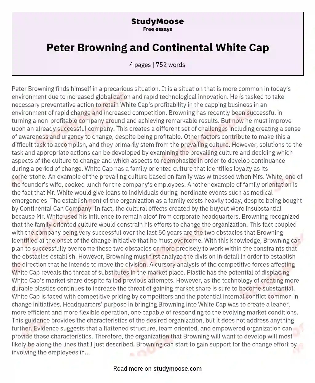 💌 Peter browning and continental white cap. Peter Browning and