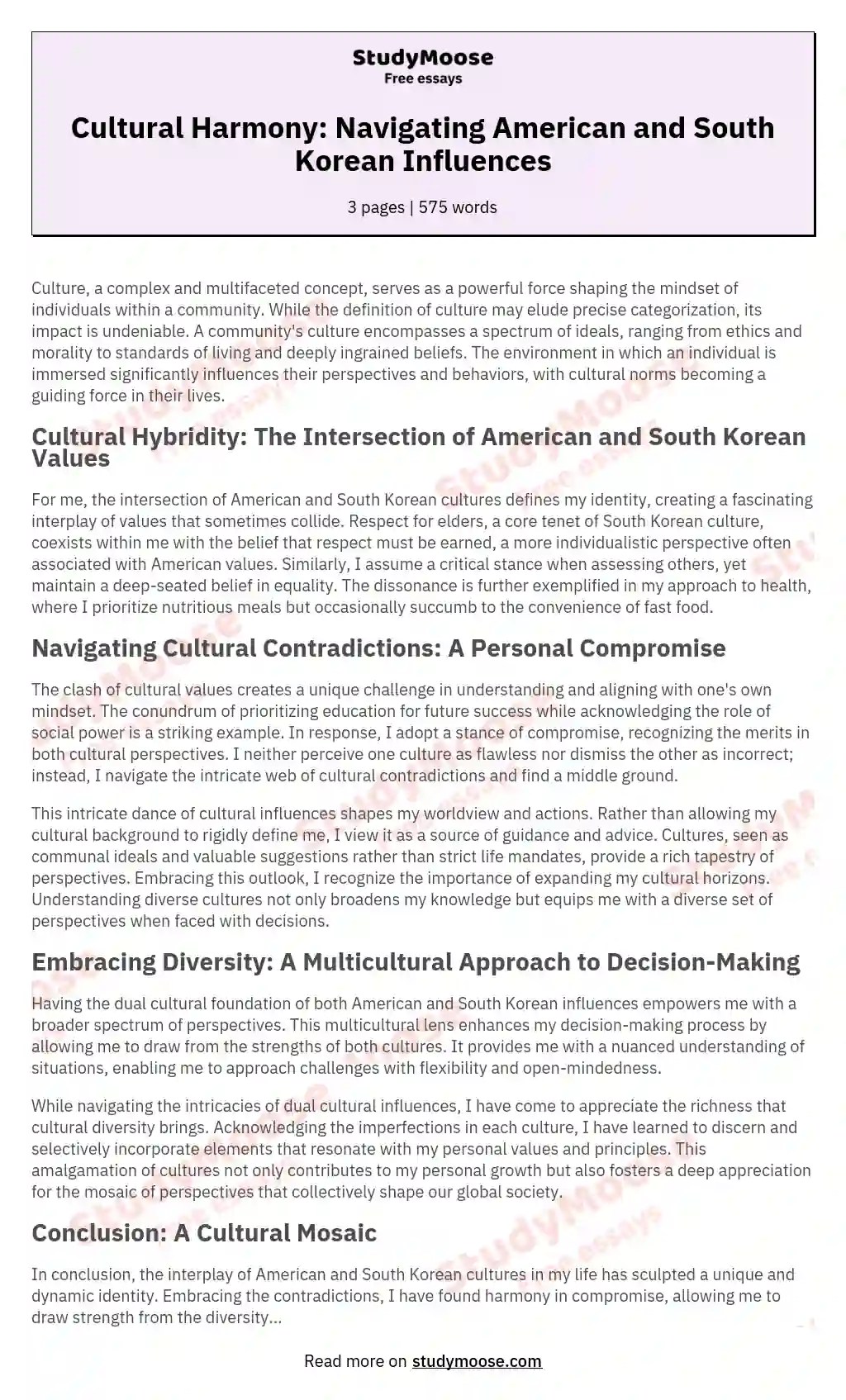 Cultural Harmony Navigating American and South Korean Influences Free