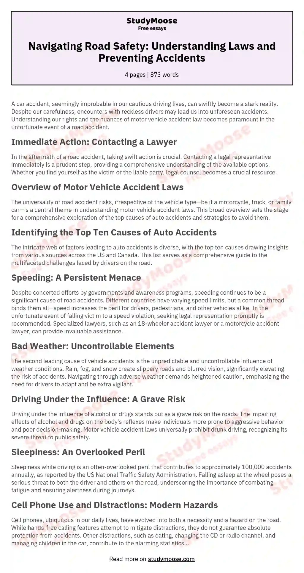 Navigating Road Safety Understanding Laws and Preventing Accidents