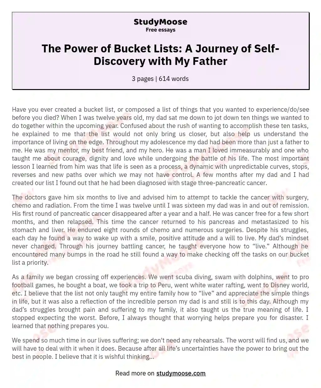 The Power of Bucket Lists A Journey of SelfDiscovery with My Father