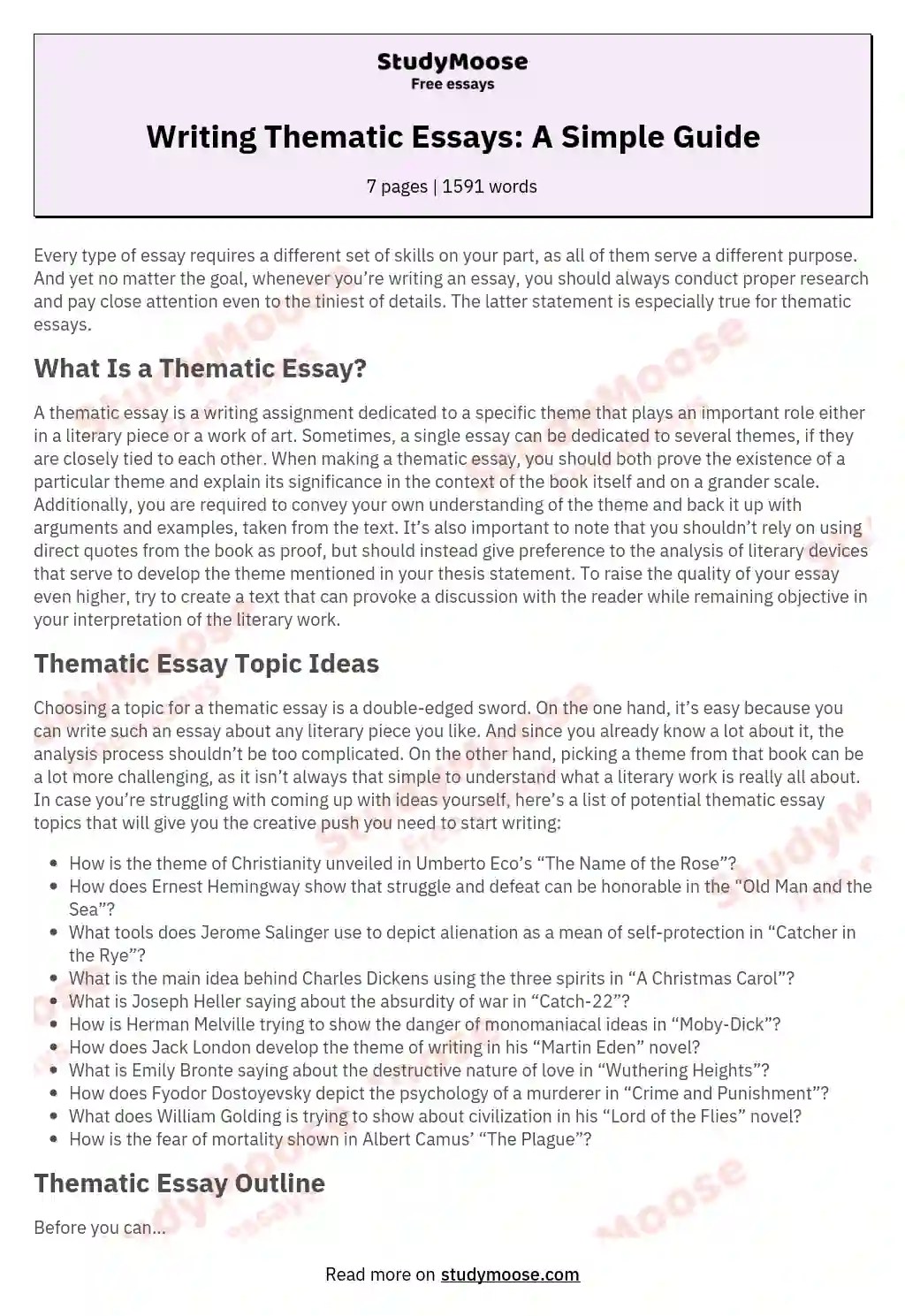 🏷️ What is a theme essay. The Four Main Types of Essay. 20221015