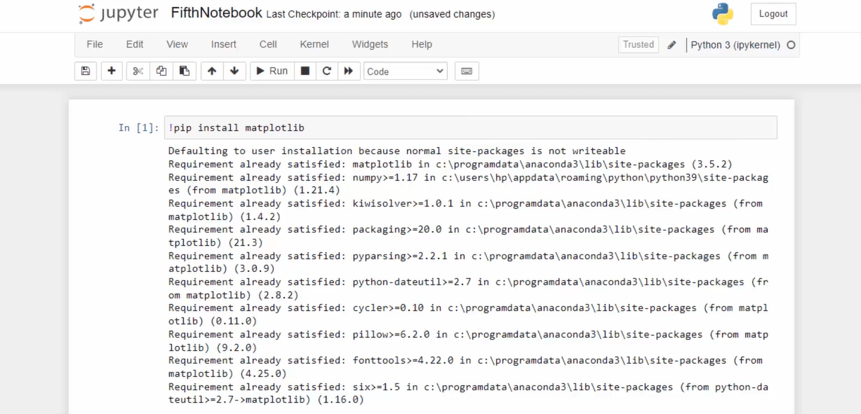 How to Install Matplotlib on Anaconda Studyopedia