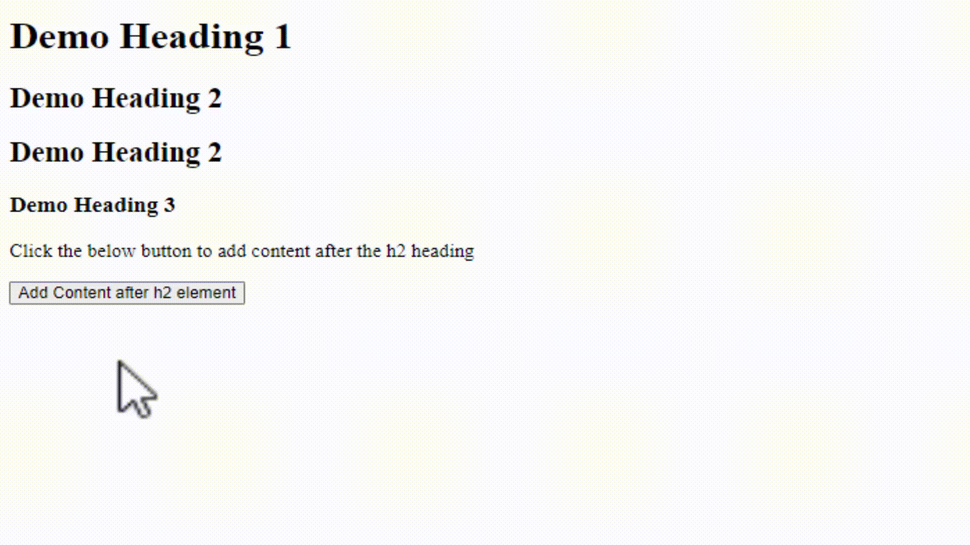 jQuery Add Element Studyopedia