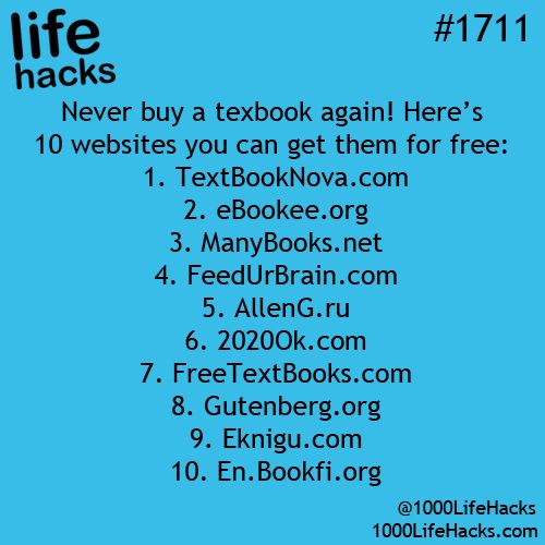How to get free textbooks Life Hack Study. Read. Write.