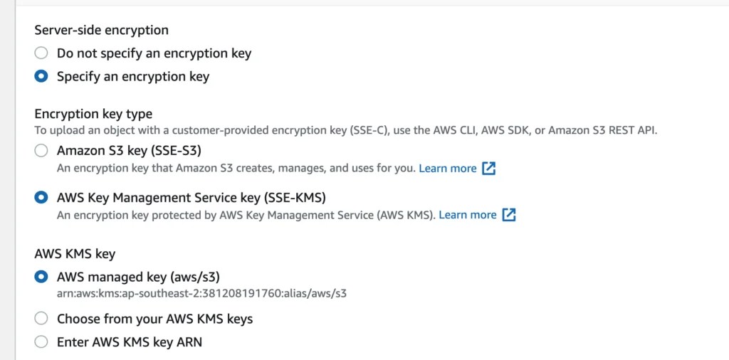 Amazon S3 encryption Studytrails