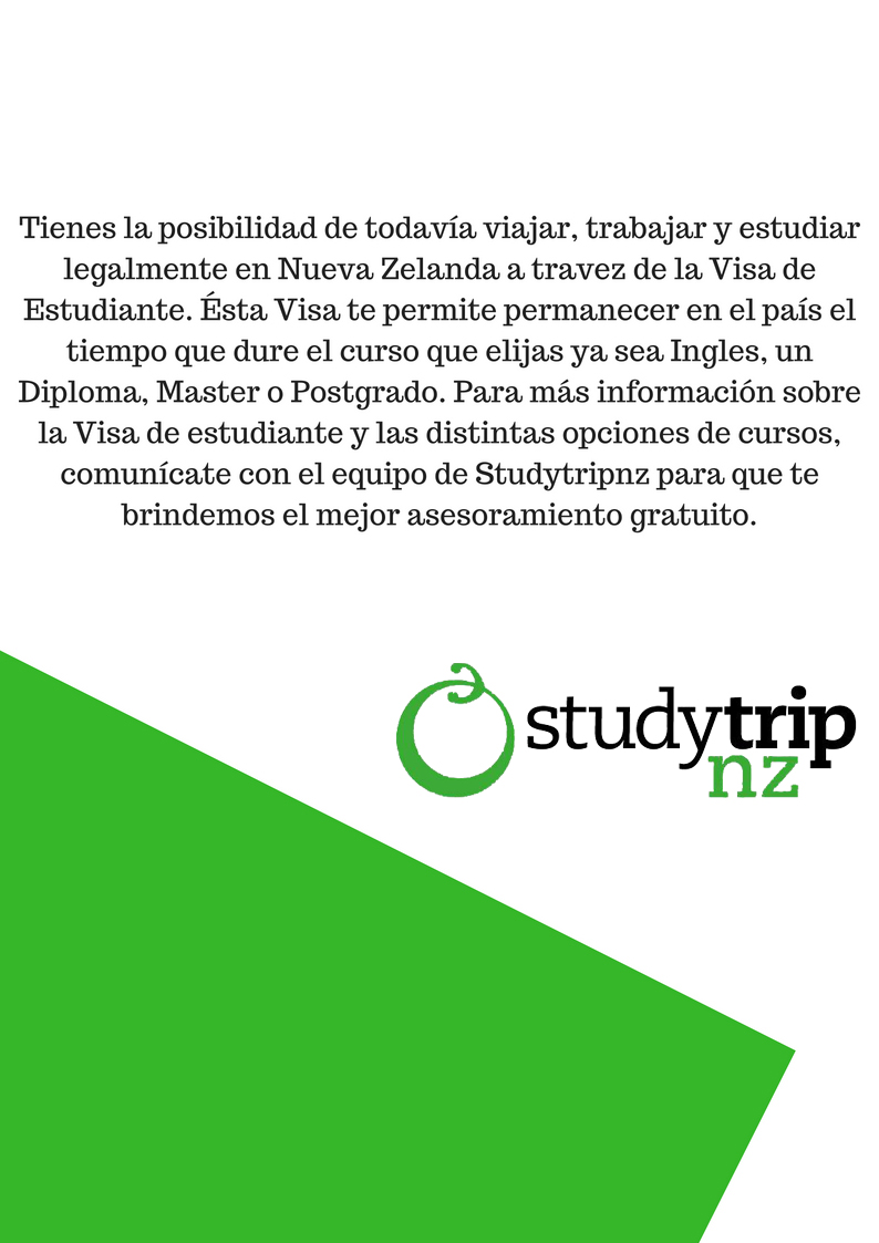 Working Holiday Visa Nueva Zelanda El Paso a Paso Study Trip NZ