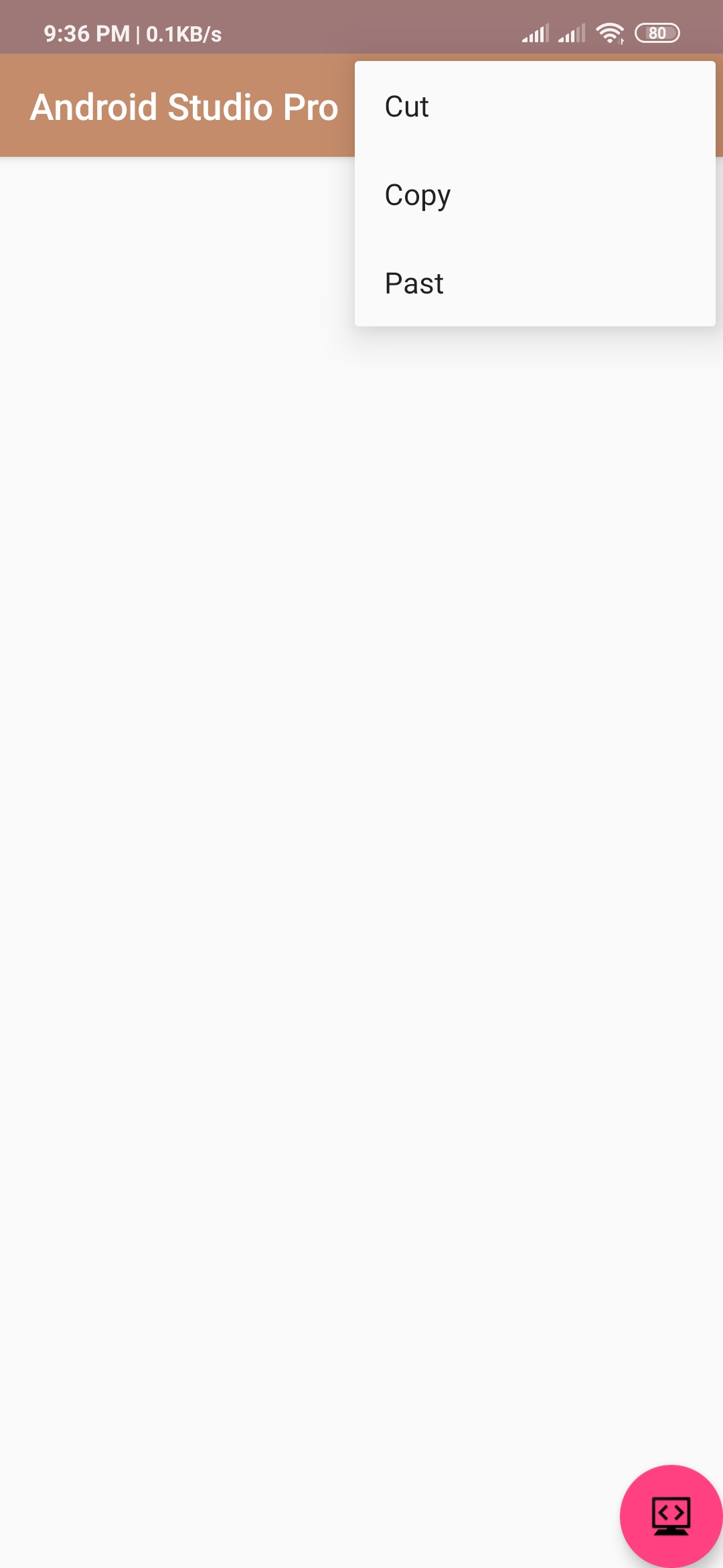 how to create option menu in android studio Free Education