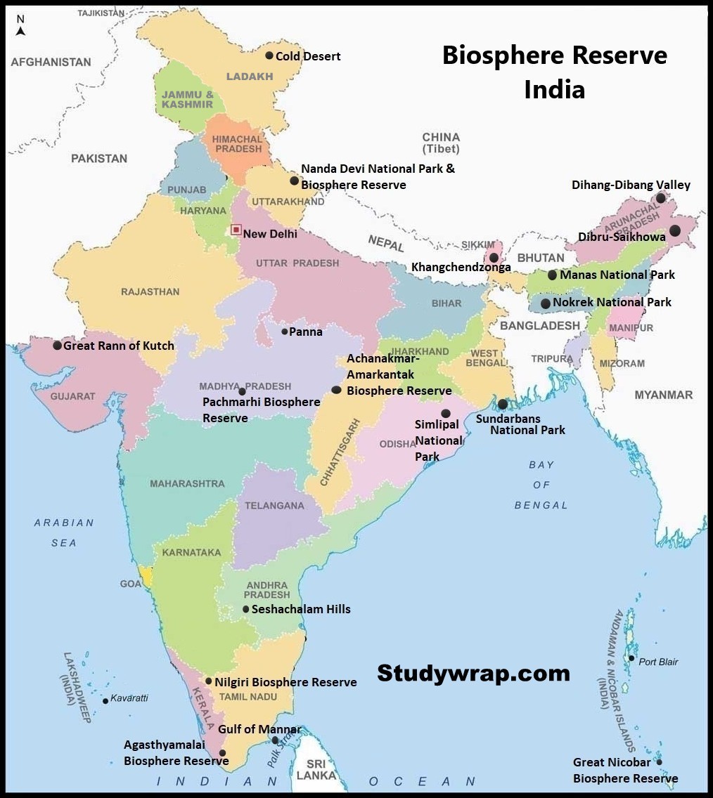 Biosphere Reserves in India Statewise List) Study Wrap