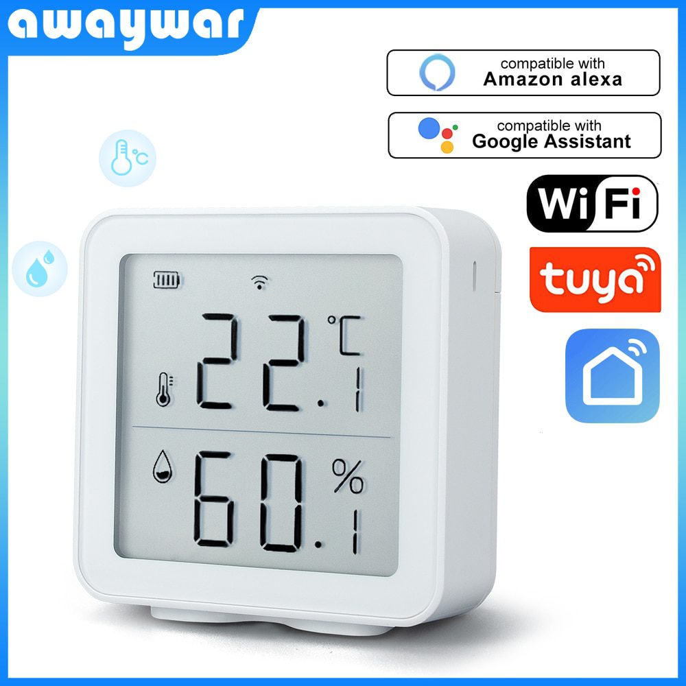 Awaywar Tuya WIFI Temperature and Humidity Sensor Indoor Hygrometer