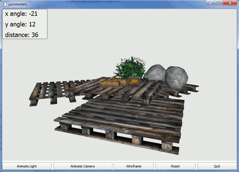 JSON Models Example Qt Canvas 3D 5.7