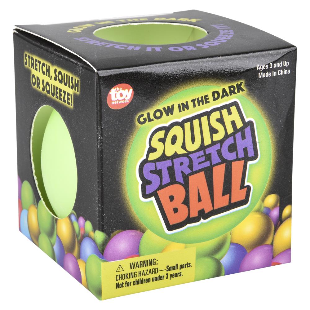 2.5" SQUISH AND STRETCH GLOW IN THE DARK GUMMI BALL The Stuff Shop