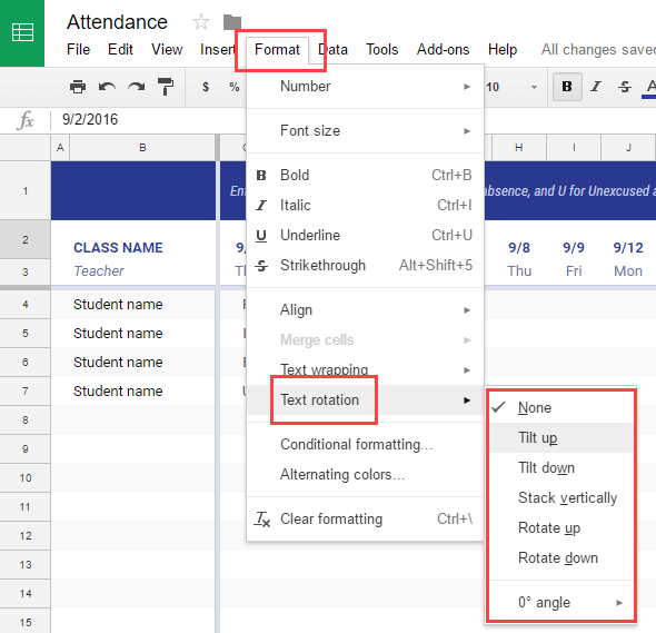 How to Rotate Text in Google Sheets Stugon