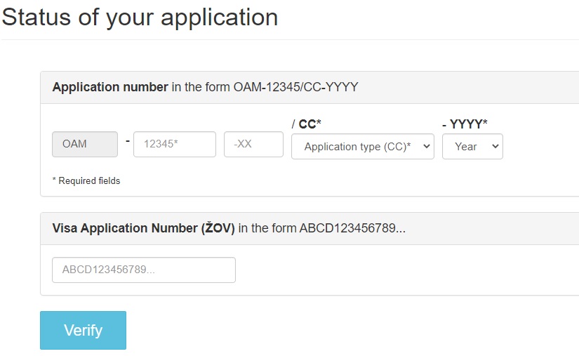 Czech visa status check