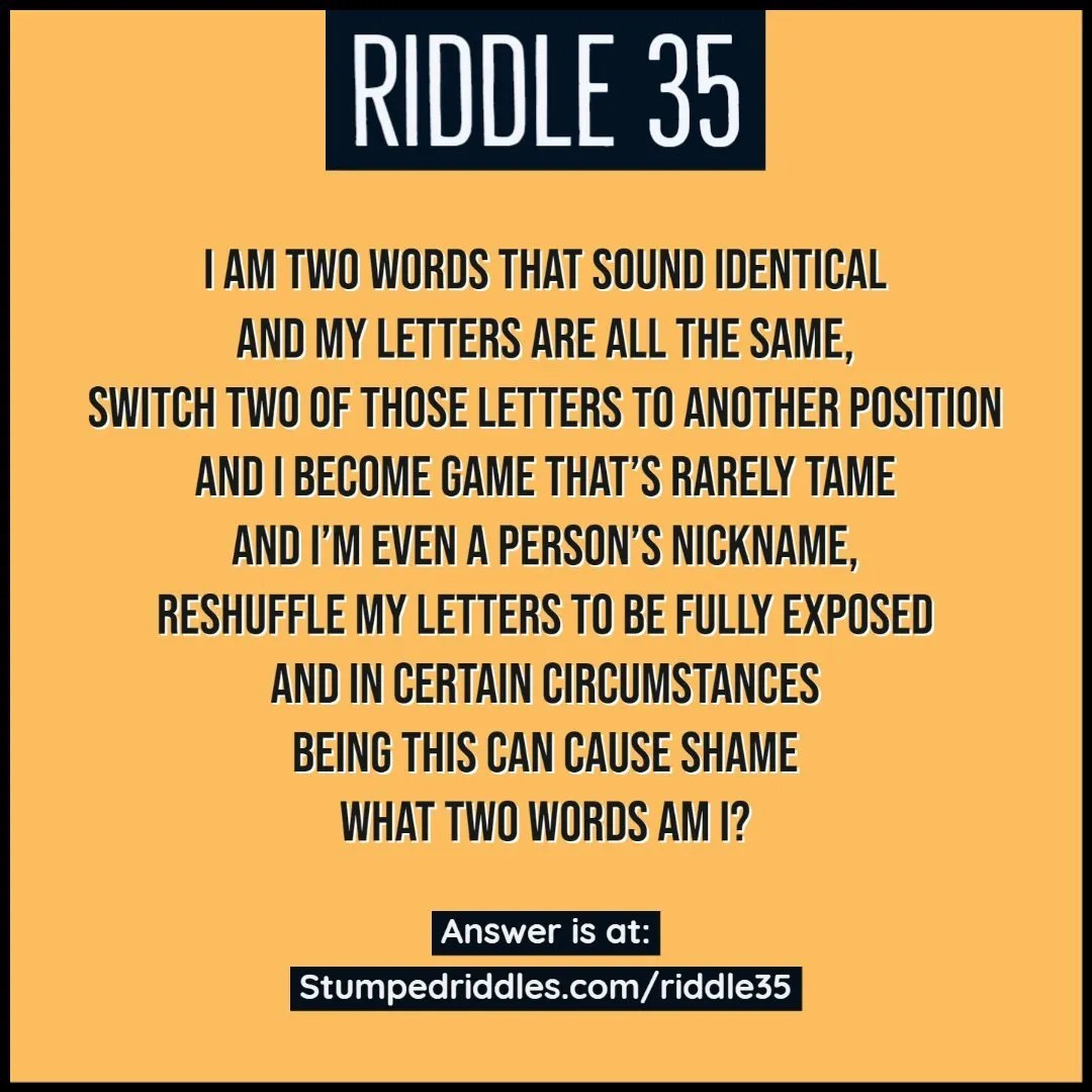 101. A Riddle for Three Areas in Life - #StumpedBooks