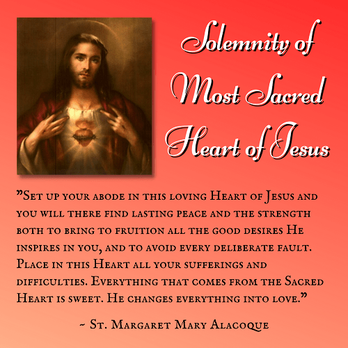 June 11, 2021 Solemnity of Most Sacred Heart of Jesus St. Vincent