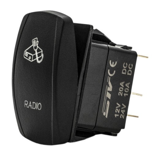 RADIO Laser Rocker Switch STV Motorsports Las Vegas