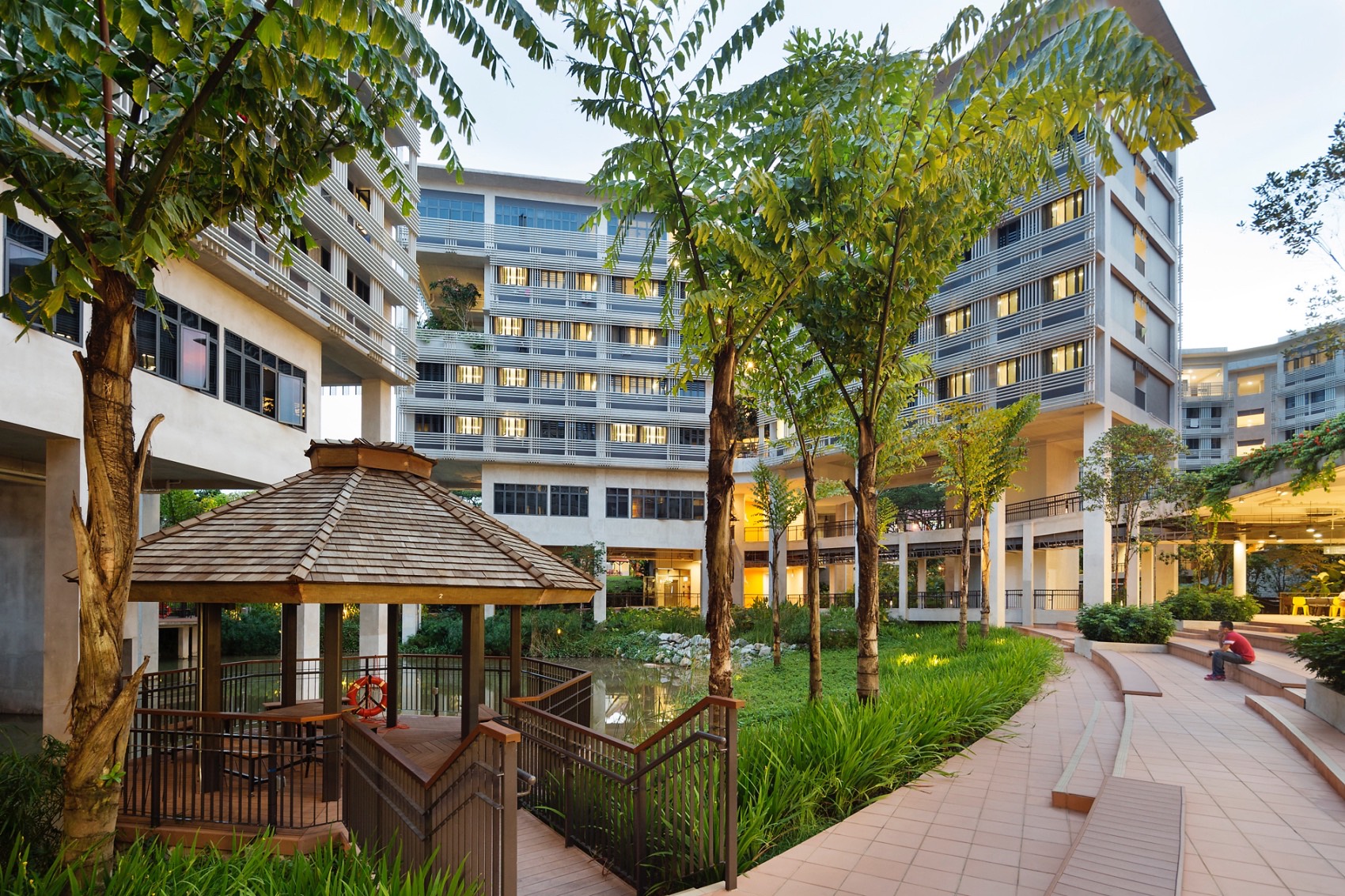 NTU Pioneer and Crescent Halls STX Landscape