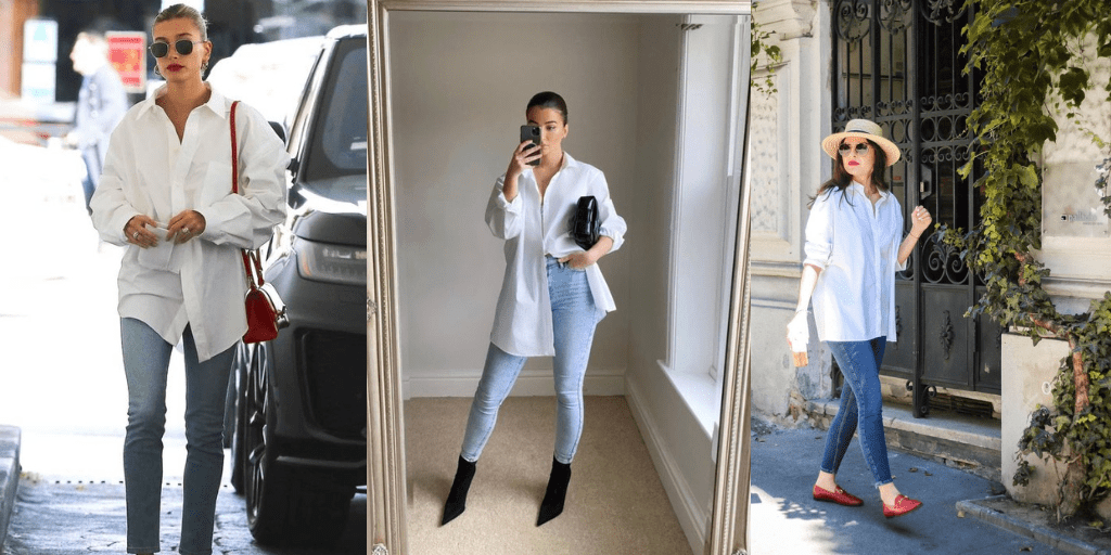 Here are some great boyfriend shirt outfits you can create Styl Inc