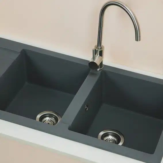 Double Bowl Granit Kitchen Sinks Styl Design