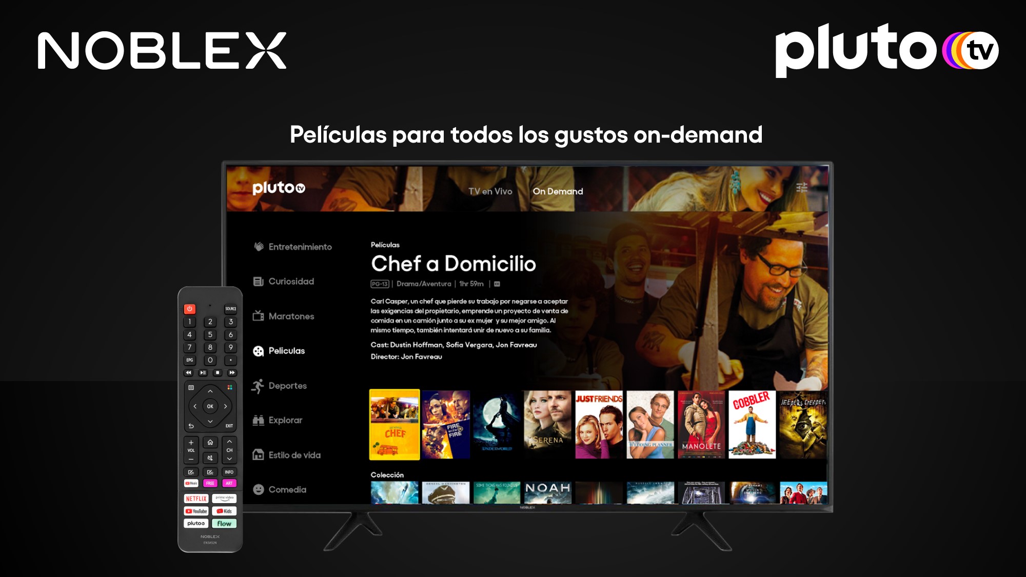 Noblex y Pluto TV , juntos para brindar a los usuarios una experiencia