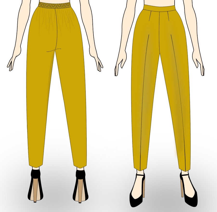 Angle Length Cigarette Pant PDF Pattern Download