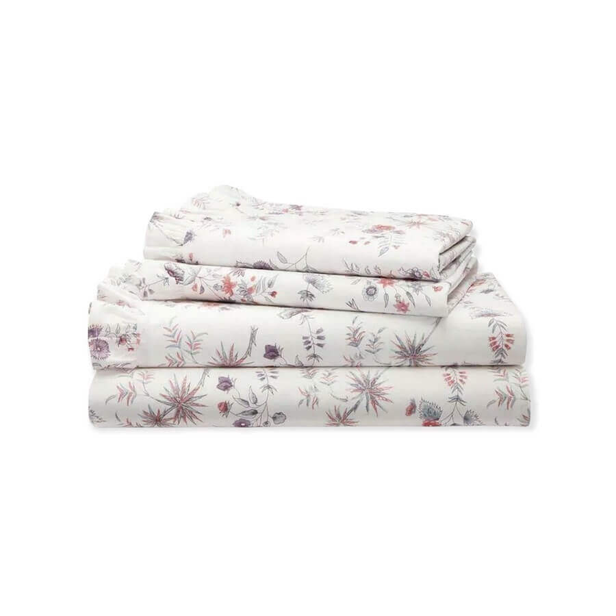 Ralph Lauren Maddie 4 Piece Queen Sheet Set Multicolor/Cream