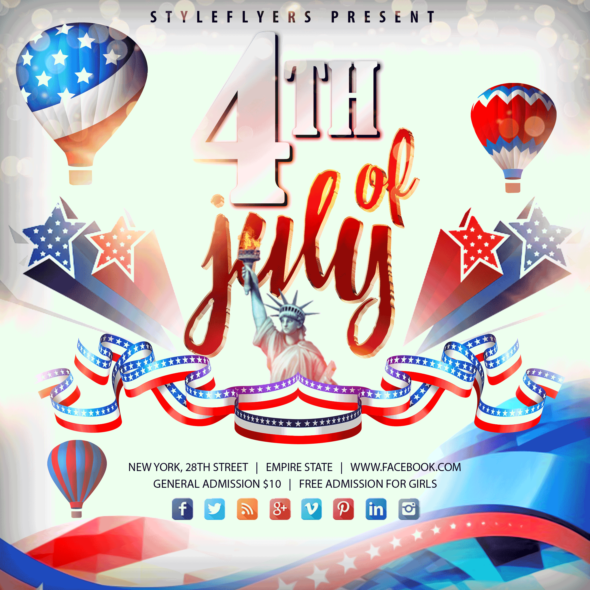 4th of July Animated Template 19641 Styleactions
