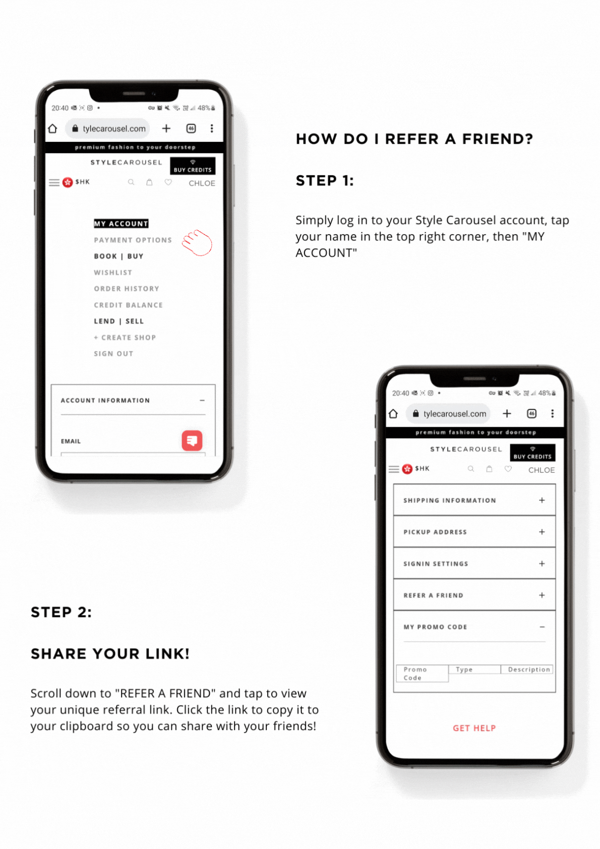 Refer a friend Give 100 and Get 100 A step by step guide on how to share and earn, it's as