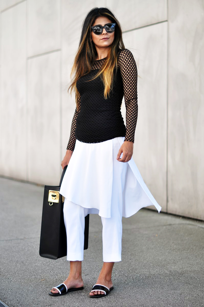 How to Layer a Skirt Over Pants or a Dress StyleCaster