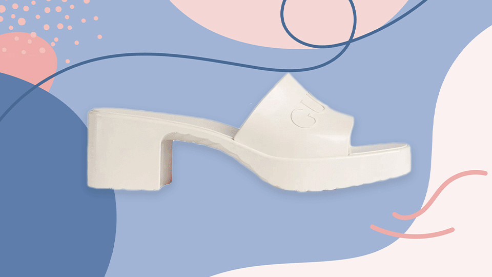 Buy > gucci rubber slide heel > in stock