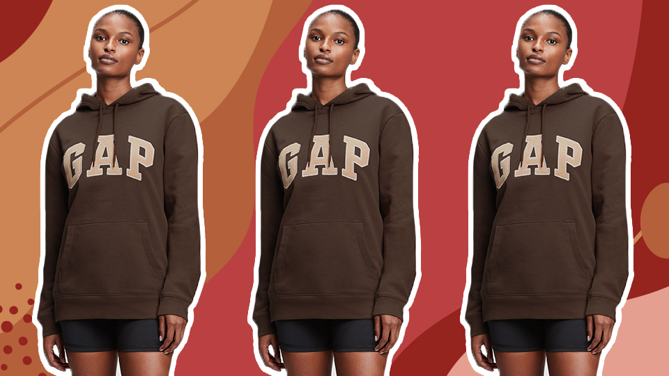 Gap Arch Logo Hoodie In Brown Shop The Presale Now StyleCaster