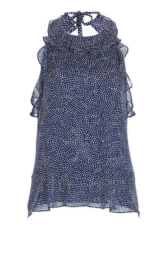 dvf chiffon halter
