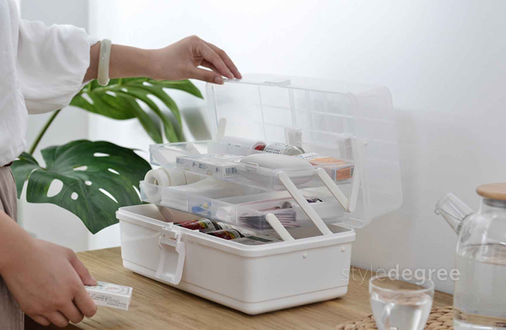 3Tier First Aid Medicine Box Medical Organizer Style Degree