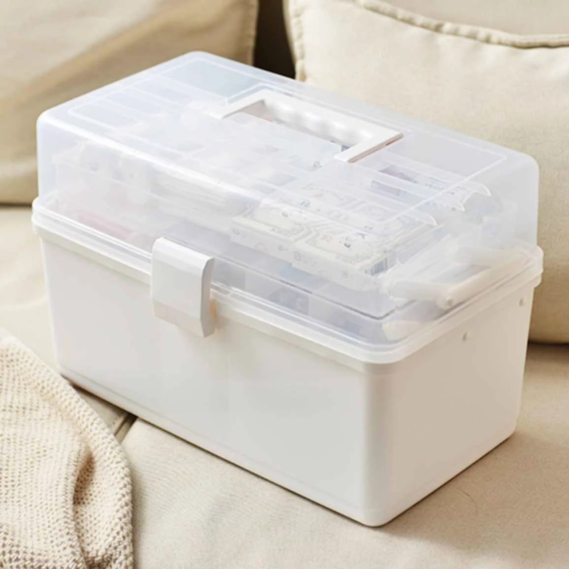 3Tier First Aid Medicine Box Medical Organizer Style Degree
