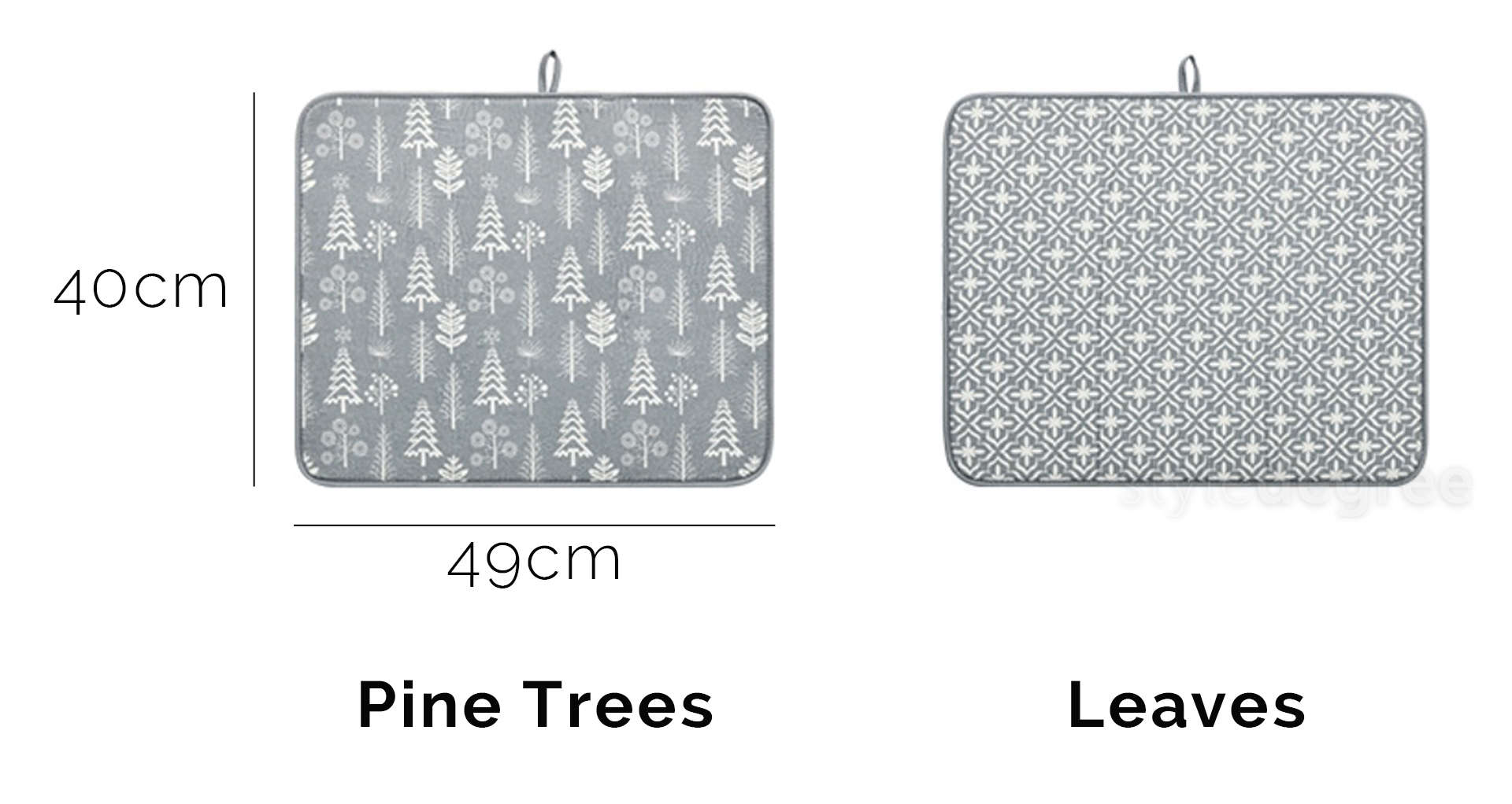 Dimensions, Foldable Drying Absorbent Placemat Style Degree