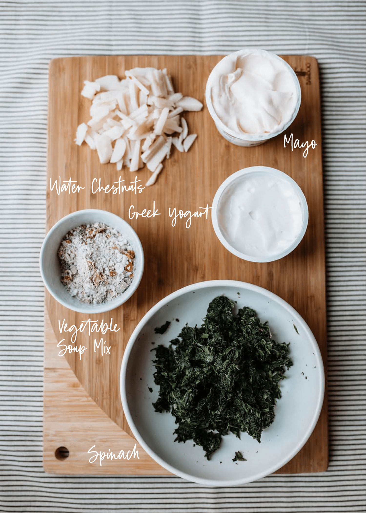 Spinach Dip Ingredients Styled Snapshots