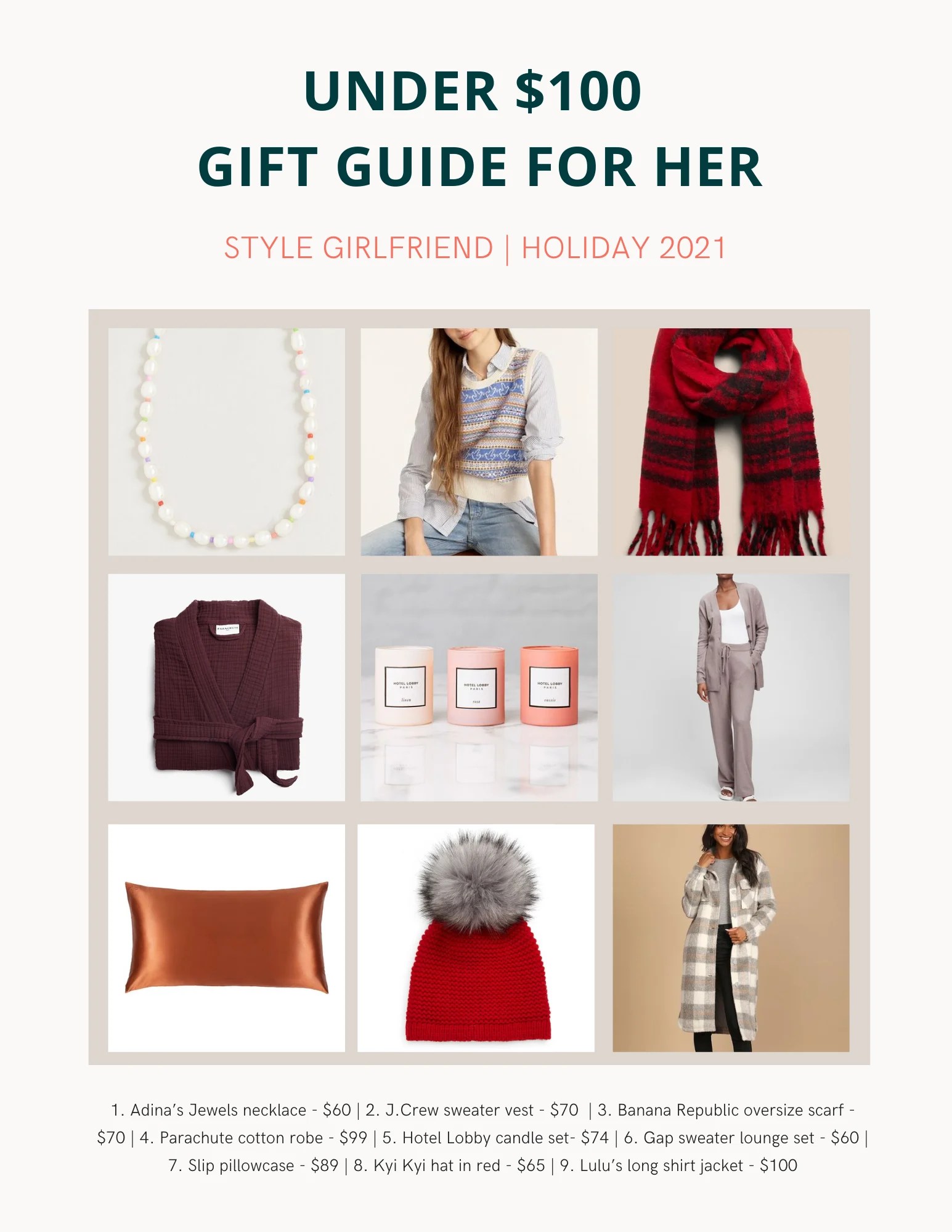 The Under 100 Gift Guide for Her Style Girlfriend