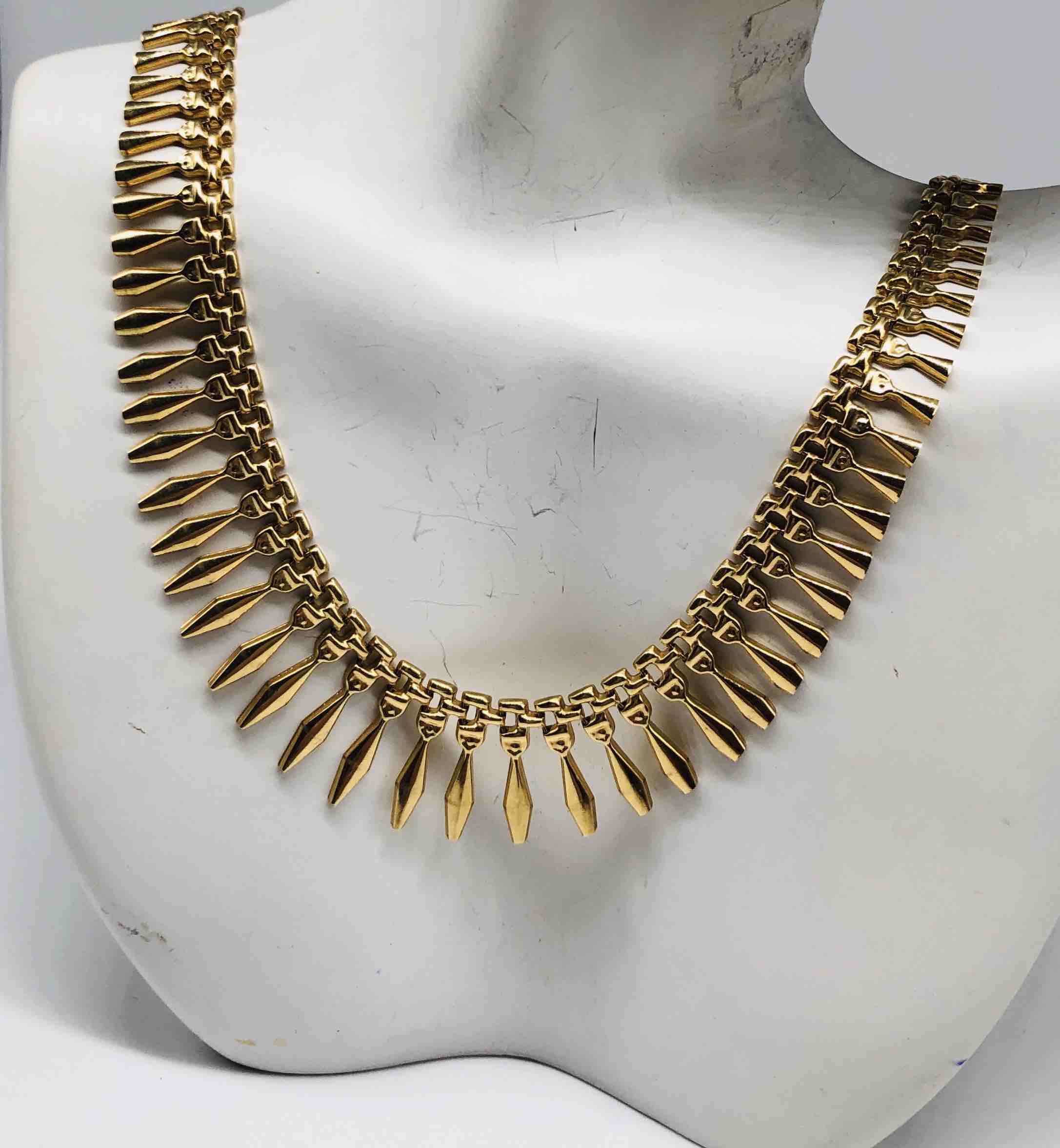 14 KT Yellow Gold Cleopatra Necklace Style Aruba Your Favorite