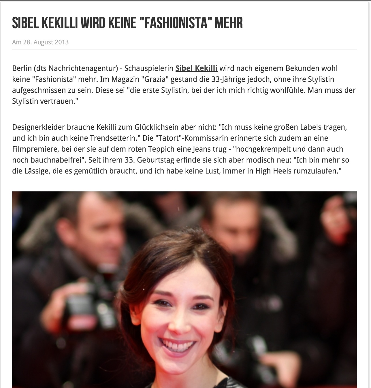 Sibel Kekilli “Vio ist die erste Stylistin… STYLEKOMPASS