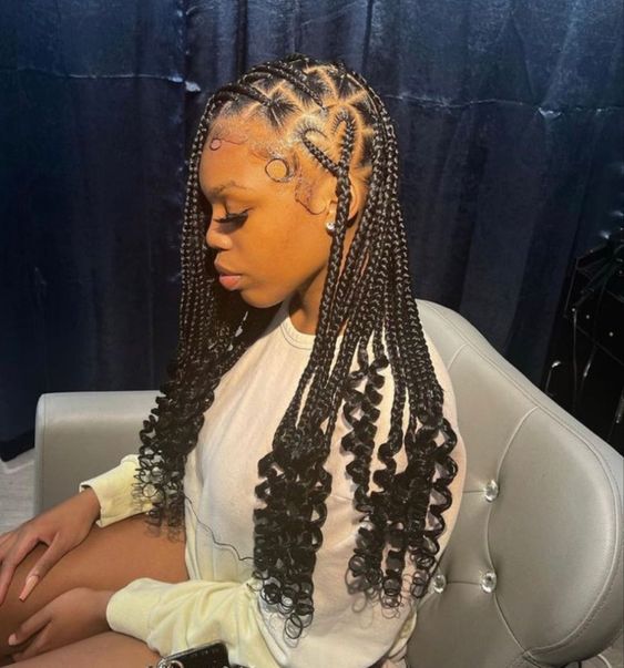 25 Stylish Heart Box Braids Hairstyle Inspos StyleOwner